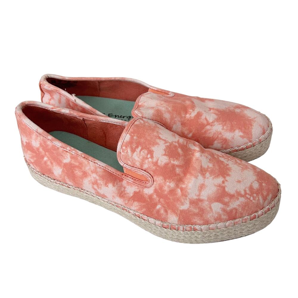 Dr. Scholls Far Out Orange Tie Dye Espadrille Slip On Shoes Sz 9